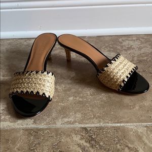 Kate Spade raffia slides